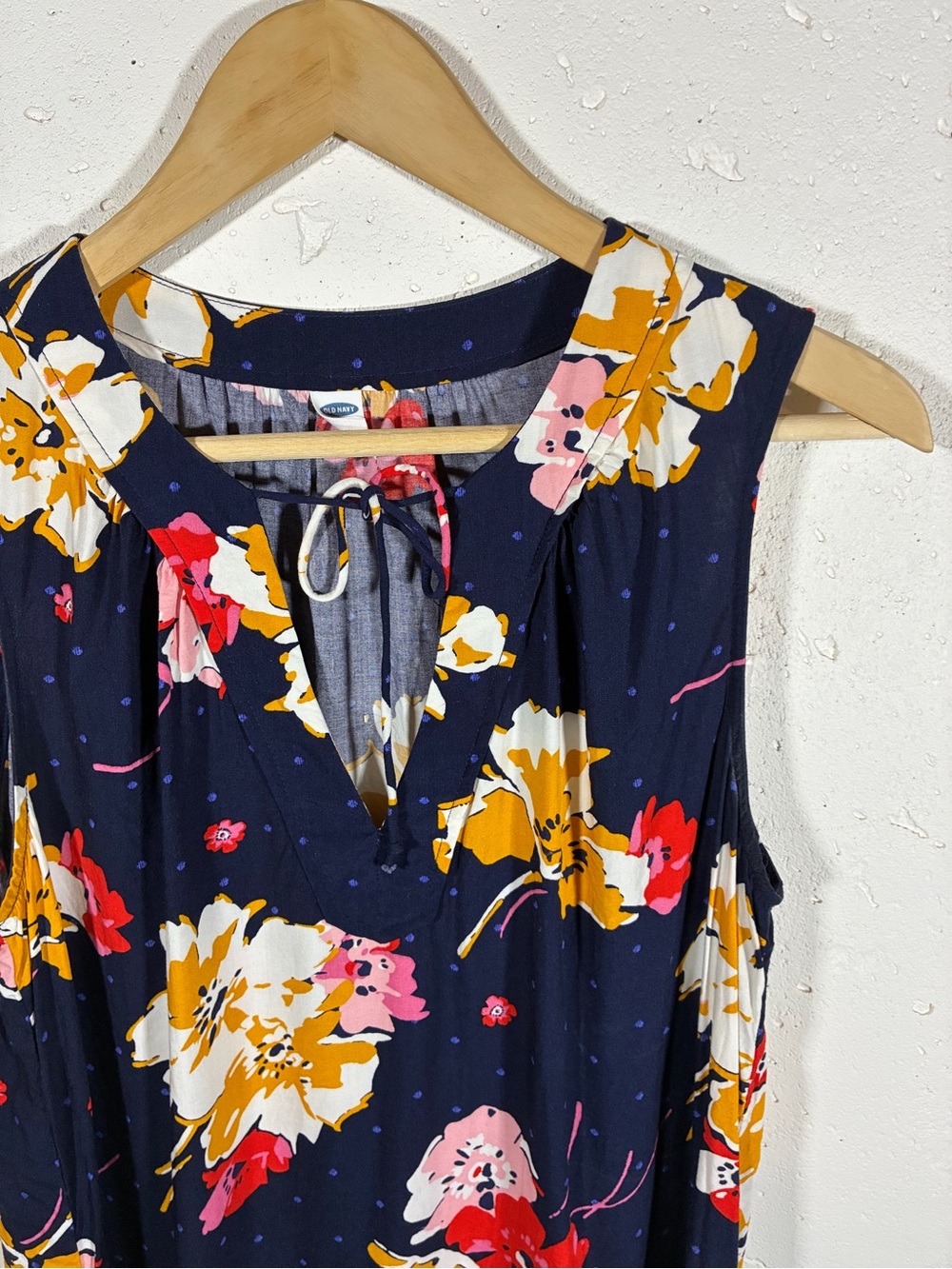 Old Navy Floral Dress with Tie Neck